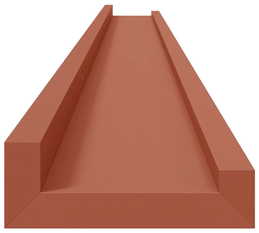 Falpolc polcokkal tárolóval 2 pcs Piros 115 x 9 x 3 cm Faanyag