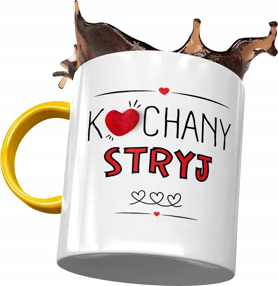 Sárga Bögre Bácsinak Születésnapi Ajándék Nyomtatott Fotóval