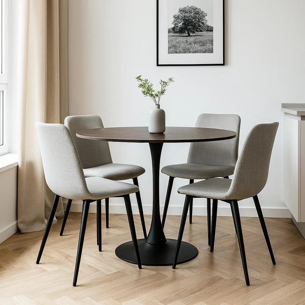 AVENBERG RONDO Étkezőasztal - Ø120, barna