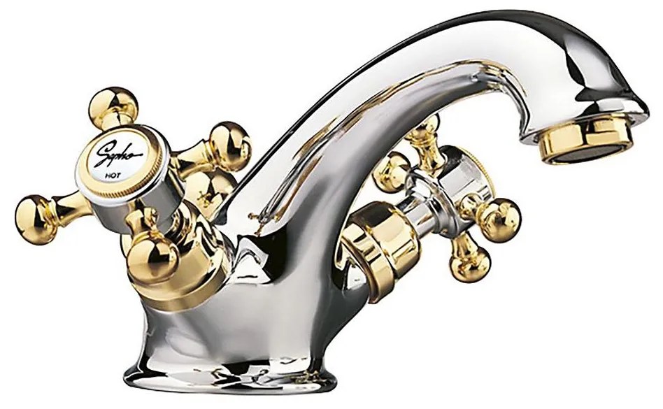 Sapho - ANTEA mosdócsaptelep leeresztővel, aranyszínű