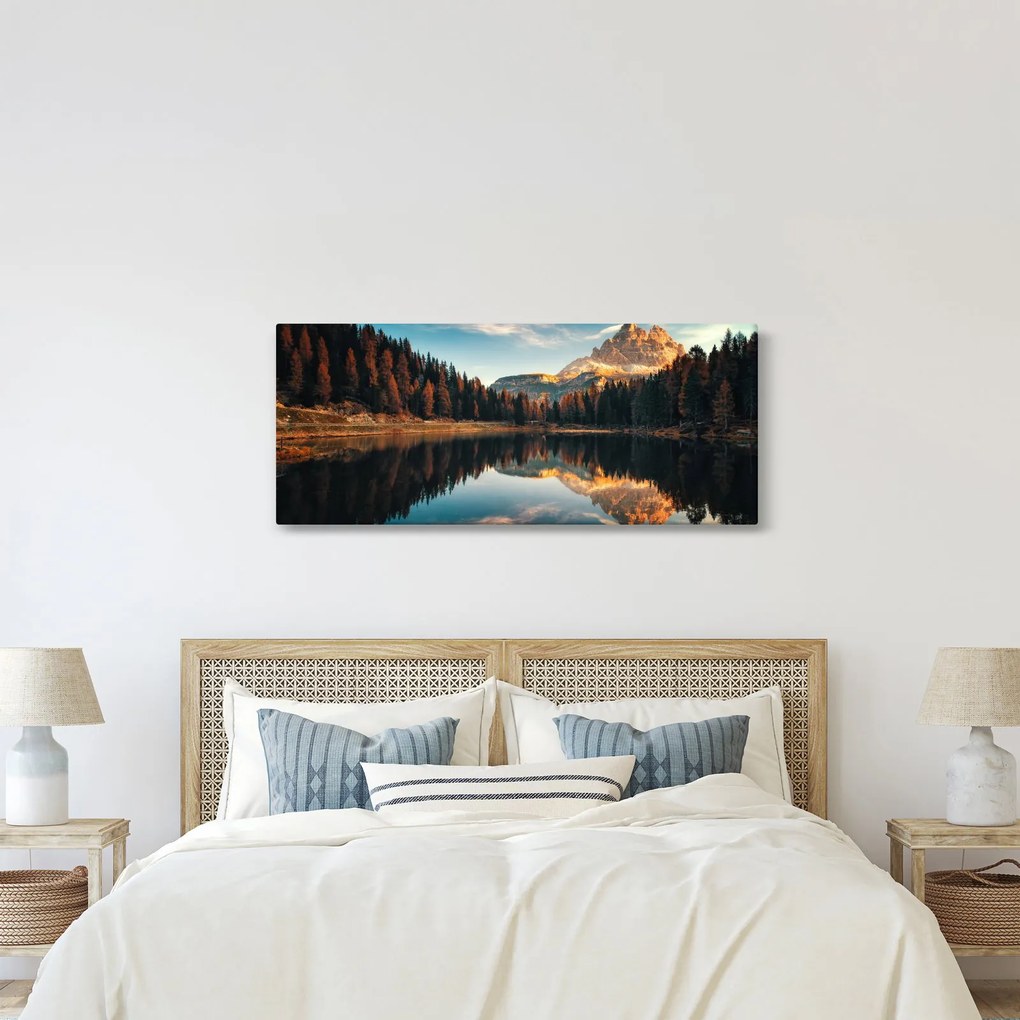 Kép - alpesi, olaszország, dolomitok, Antorno (120x50 cm)