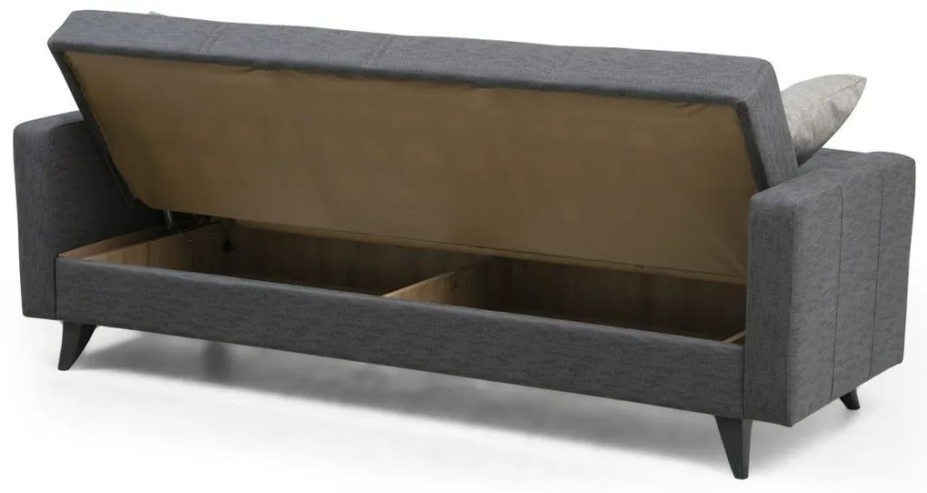 Polya 3 Dark Grey kinyitható kanapé