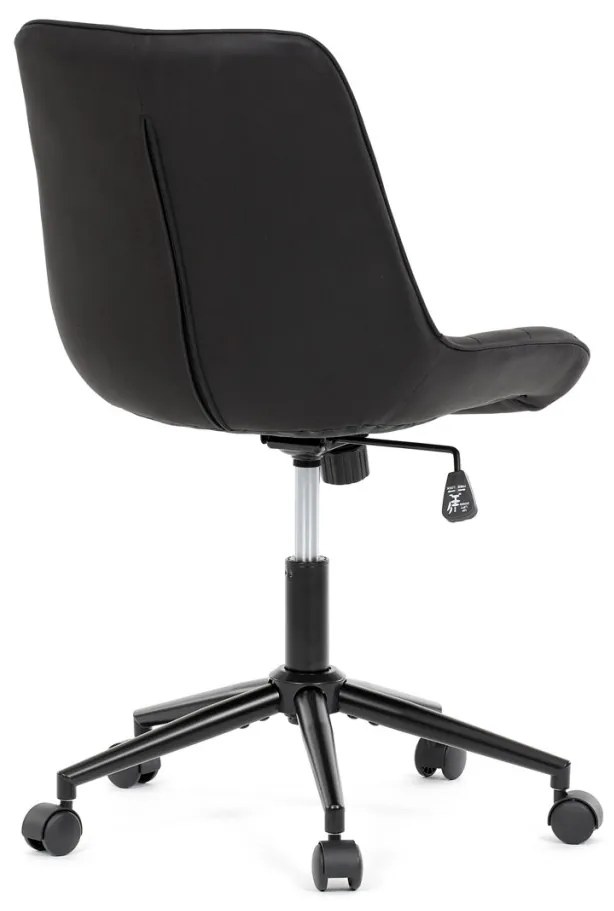 Scaun pivotant de birou cu tapițerie din material negru. KA-V3120