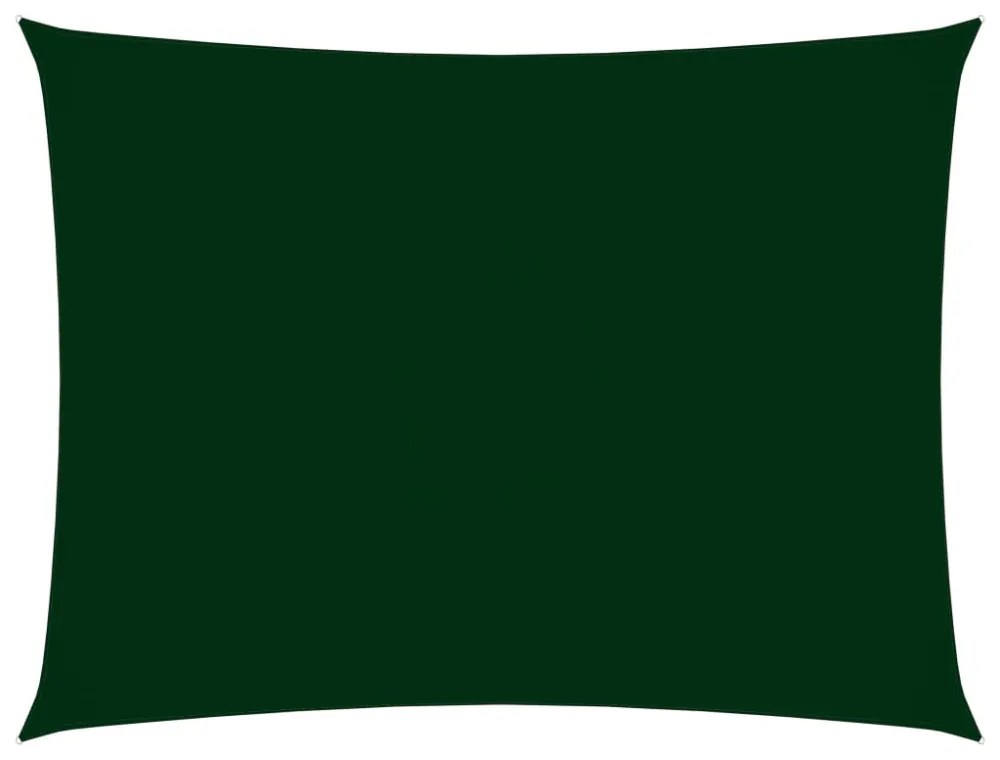 sötétzöld téglalap alakú oxford-szövet napvitorla 2,5x4 m