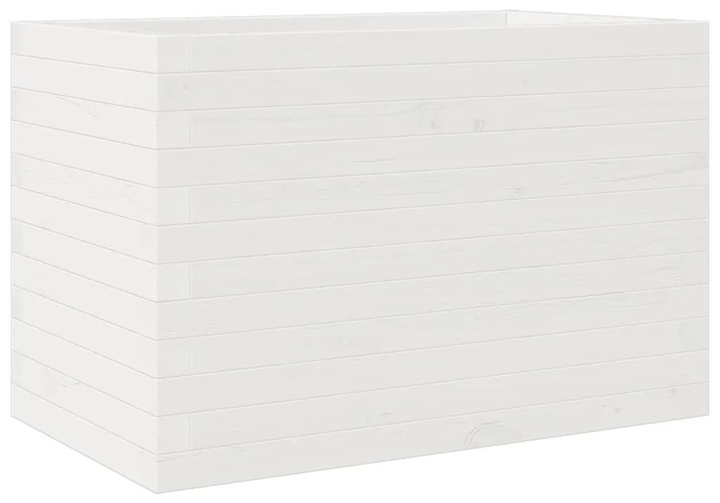 fehér tömör fenyő virágláda 70x40x45,5 cm