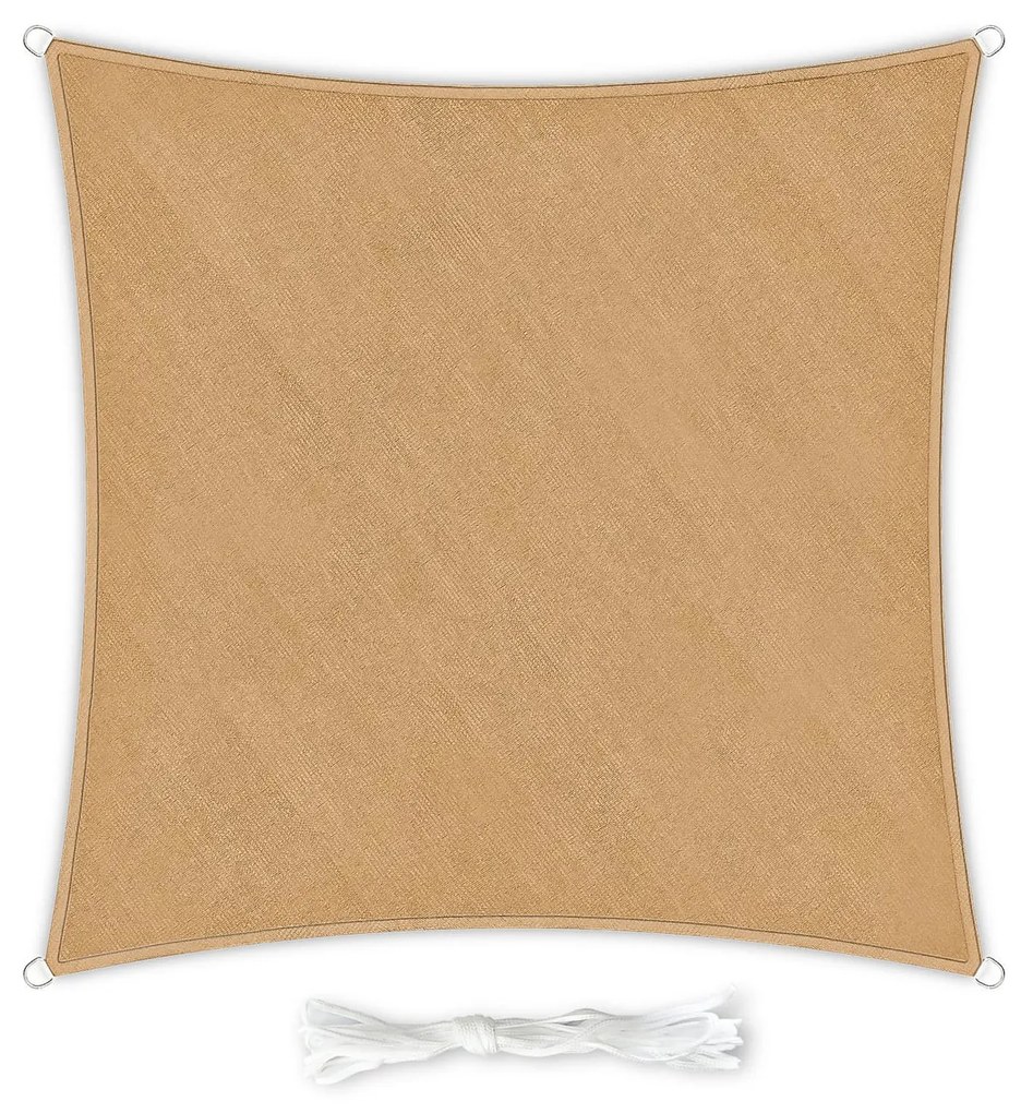 Blumfeldt Négyzet alakú napellenző, 5 x 5 m, poliészter, légáteresztő
