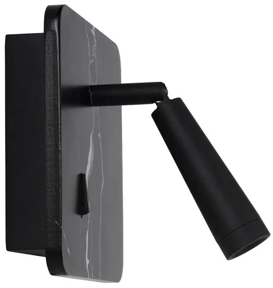 Lucide 77282/03/30 - LED Fali spotlámpa OREGON LED/4W/230V USB fekete