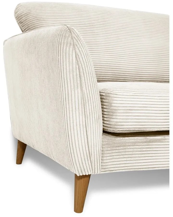 Fehér kordbársony kanapé 170 cm Paris – Scandic