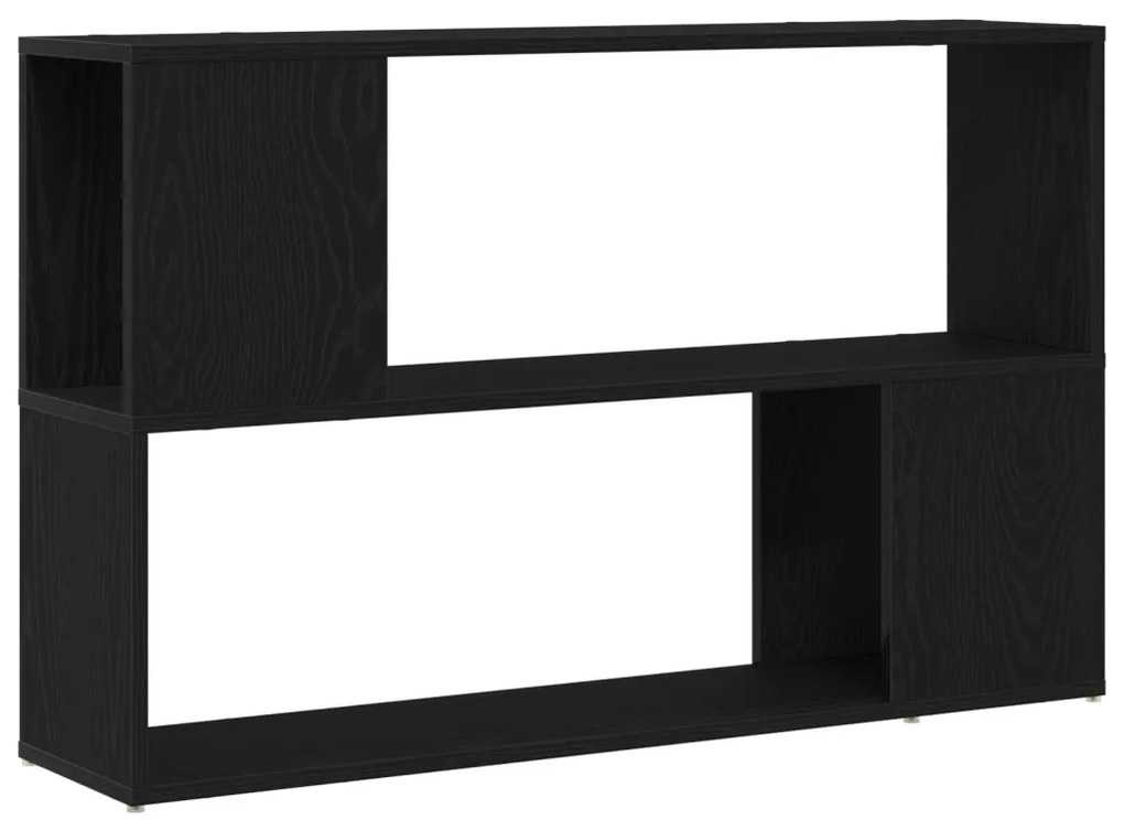 Fekete Tölgy Könyvespolc 100x24x63 cm Műgyanta