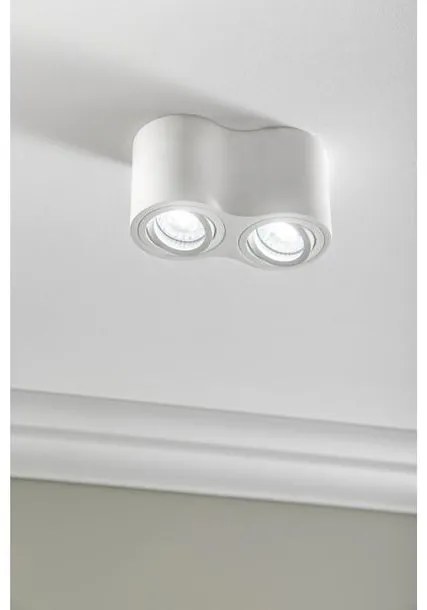 Lámpa Mennyezeti lámpatest AVEIRO DUO BIS, max. 250V, 50/60Hz, 160x80x90mm, IP20, max 20W*2, kör, fehér