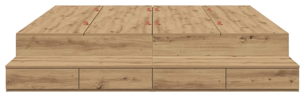 Tárolóágykeret Művész tölgy 200x200 cm