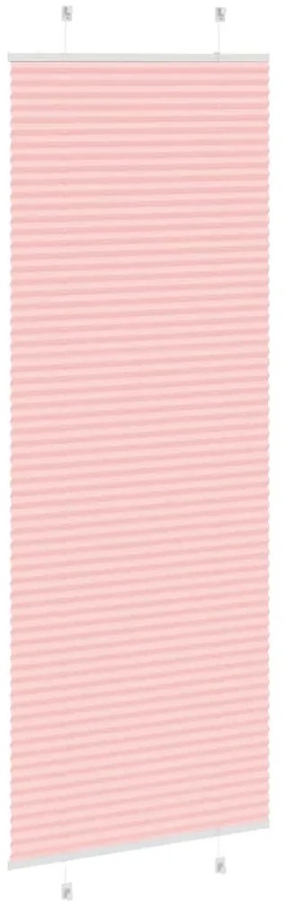 pliszírozott redőny rózsaszín 75x200 cm szövetszélesség 74,4 cm