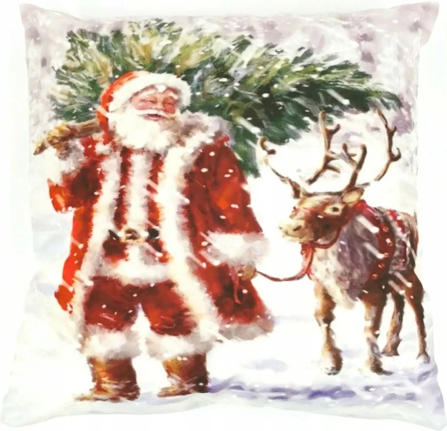 Karácsonyi párnahuzat Mikulás karácsonyfa Refnifer
