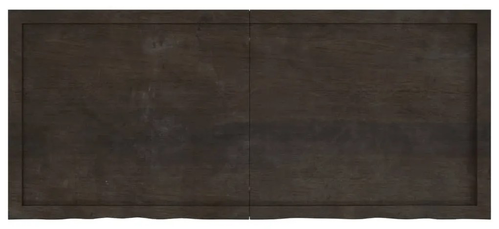 sötétbarna kezelt tömör tölgyfa asztallap 140x60x(2-4) cm