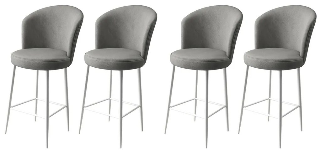 Fora Grey and White bárszék szett, 4 db, 4 db