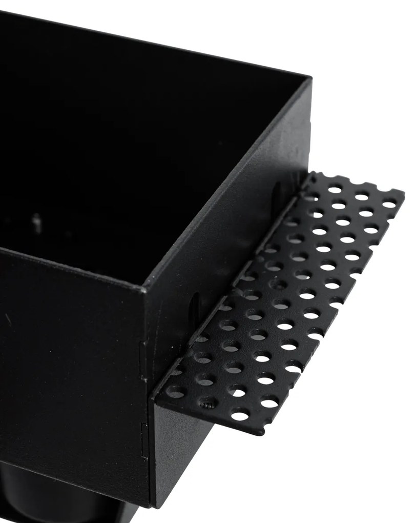 6 db fekete GU10 süllyesztett spotlámpa szett 70 mm-es, szegély nélküli - Oneon