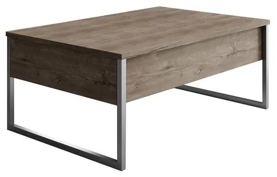 Dohányzóasztal Luxe - Walnut, Silver