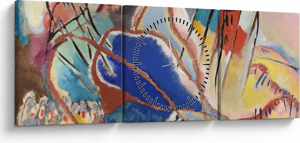 Kép - Vasily Kandinsky, Improvisation No. 30 (Cannons), reprodukciók (órával) (90x30 cm)