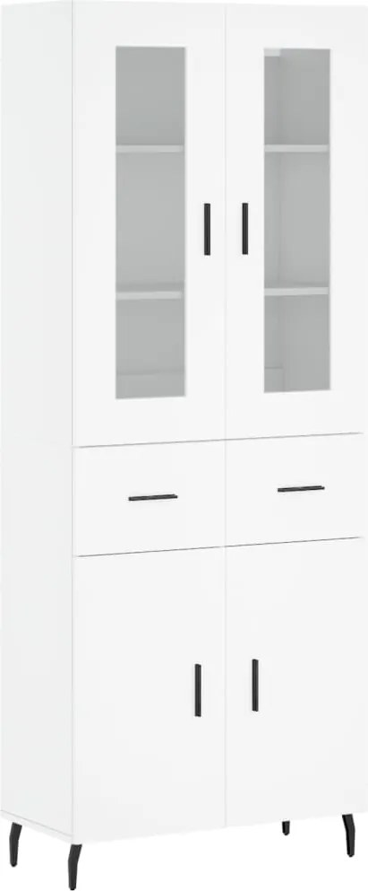 vidaXL fehér szerelt fa magasszekrény 69,5 x 34 x 180 cm