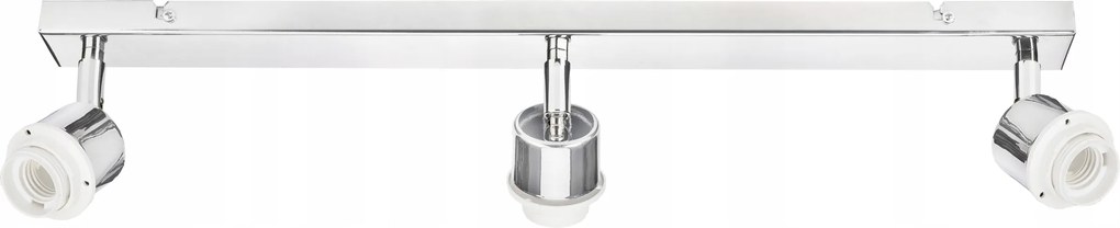 Alap Mennyezeti Lámpa Plafon Állítható Króm Fém 3X E27 Lámpabúra