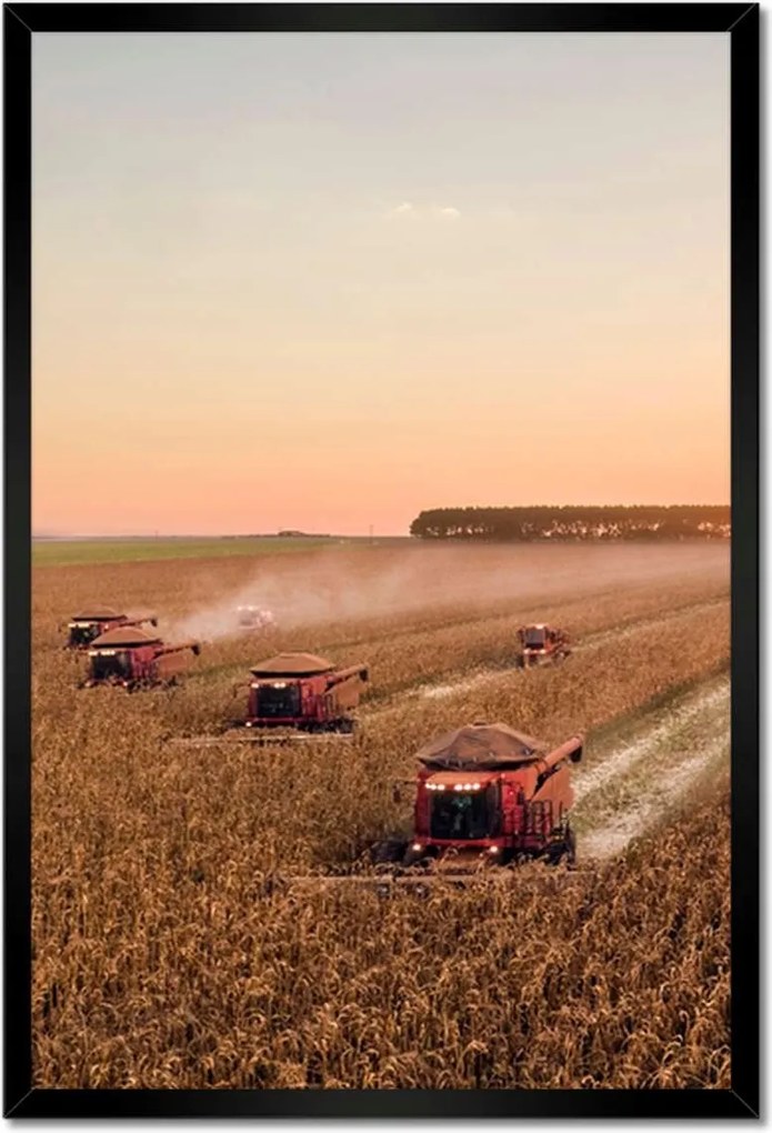 Poszterek keretben 40x60 Aratás Mezőgazdaság Kombájn
