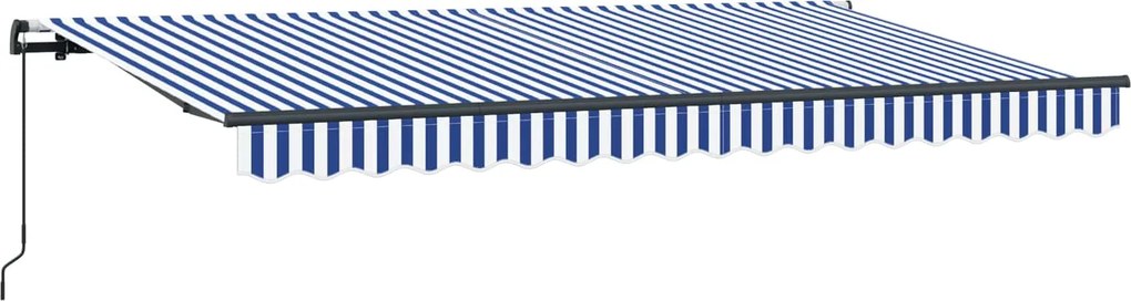 vidaXL Behúzható napellenző Kék 400 x 200 cm szövet