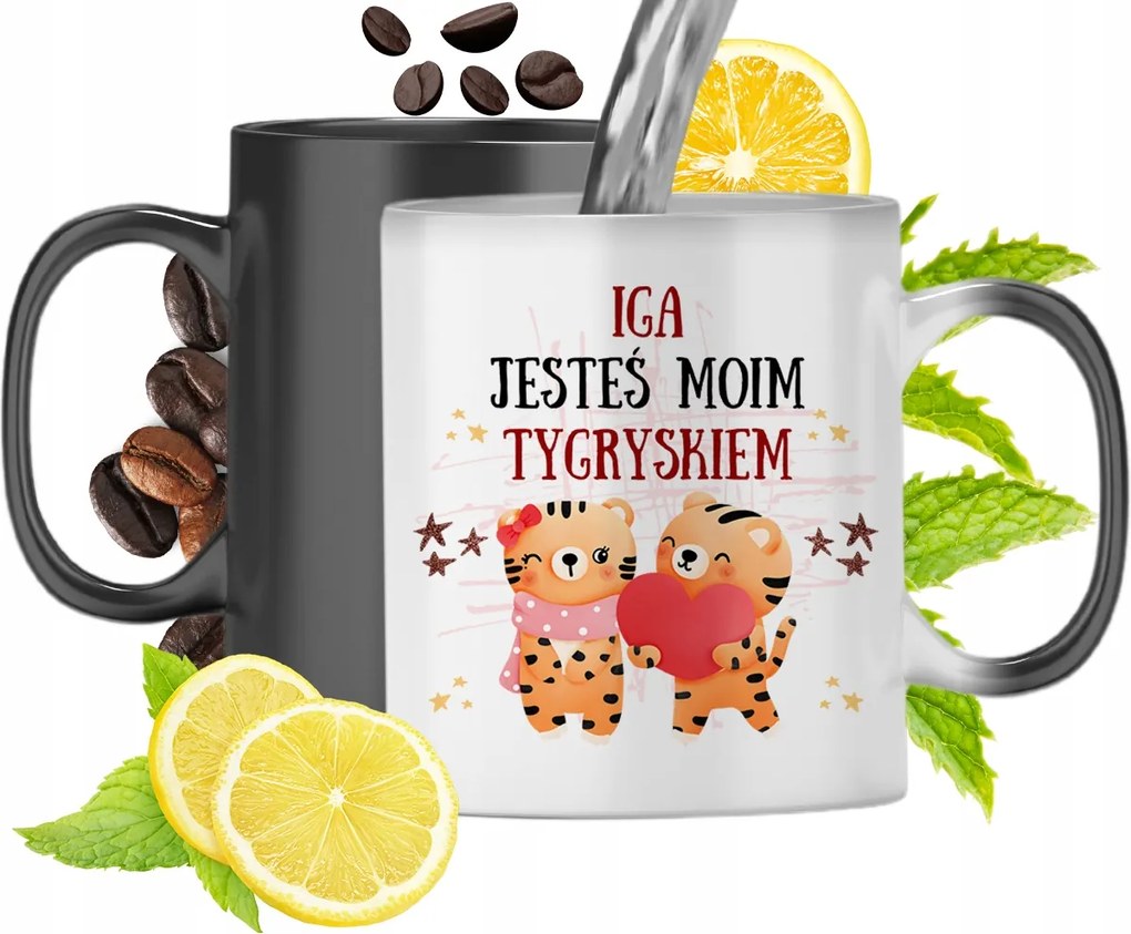 Mágikus bögre Iginek Fekete matt nyomott mintával 330ml