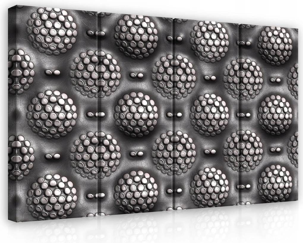 Vászonkép 120x80 3D metál ezüst gömb minta textúra modern absztrakt