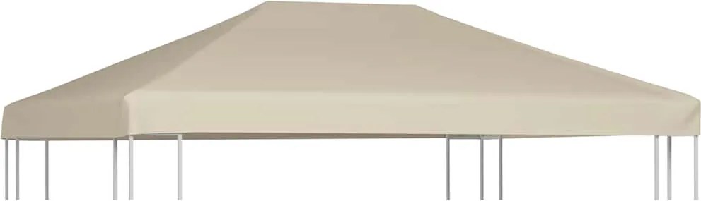 vidaXL bézs pavilon tetőponyva 310 g/m² 4 x 3 m