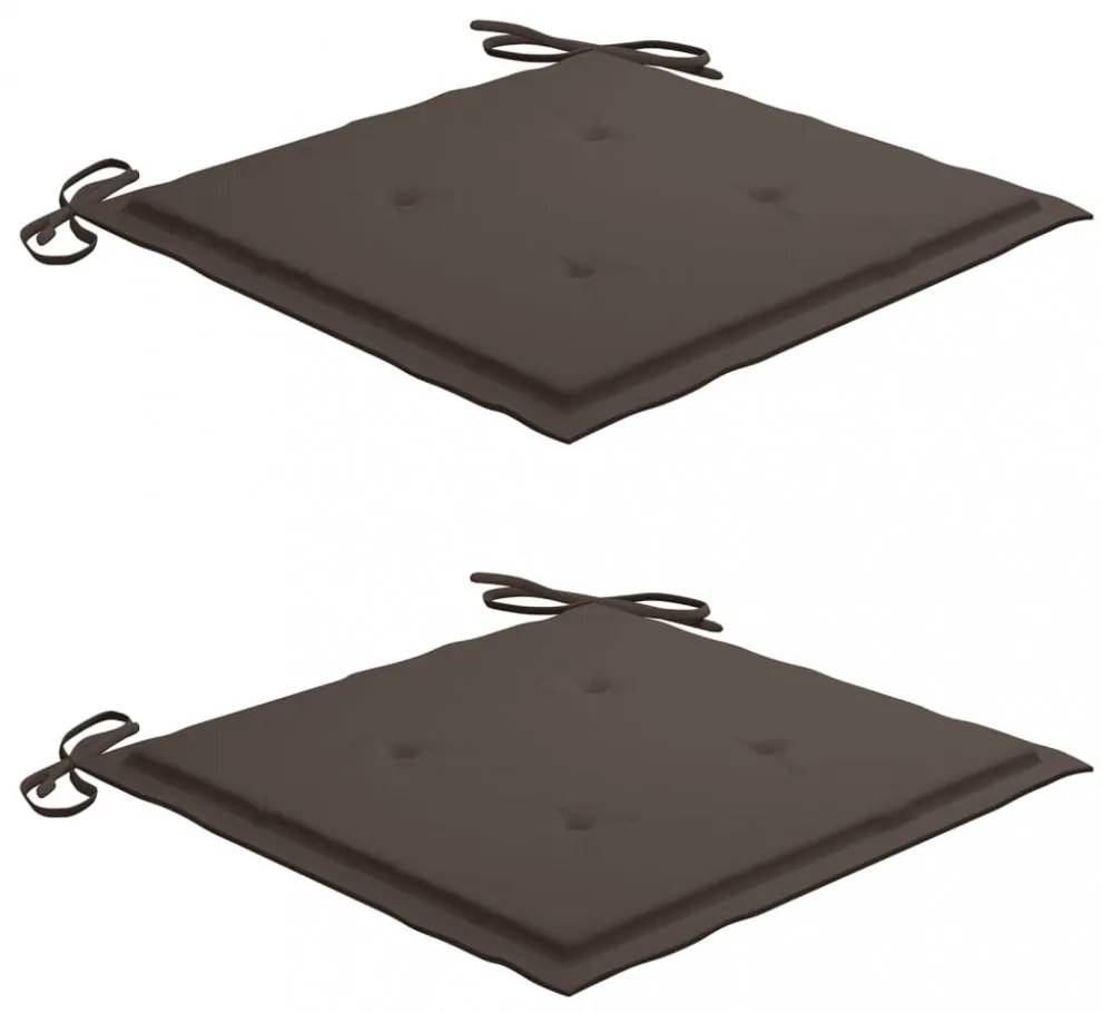 2 db tópszínű oxford szövet kerti székpárna 50x50x4 cm