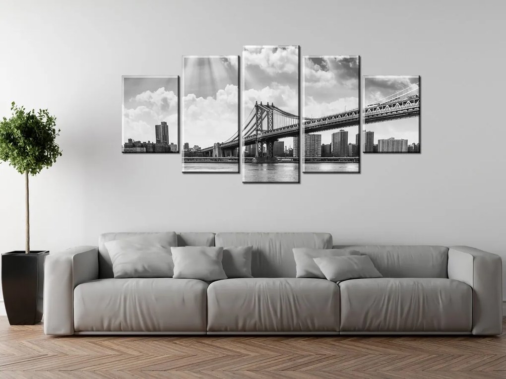 Gario Vászonkép Brooklyn New York - 5 részes Méret: 125 x 70 cm