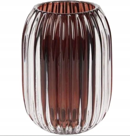 Gyertyatartó melegítőkhöz bordázott üveg 13,5 cm