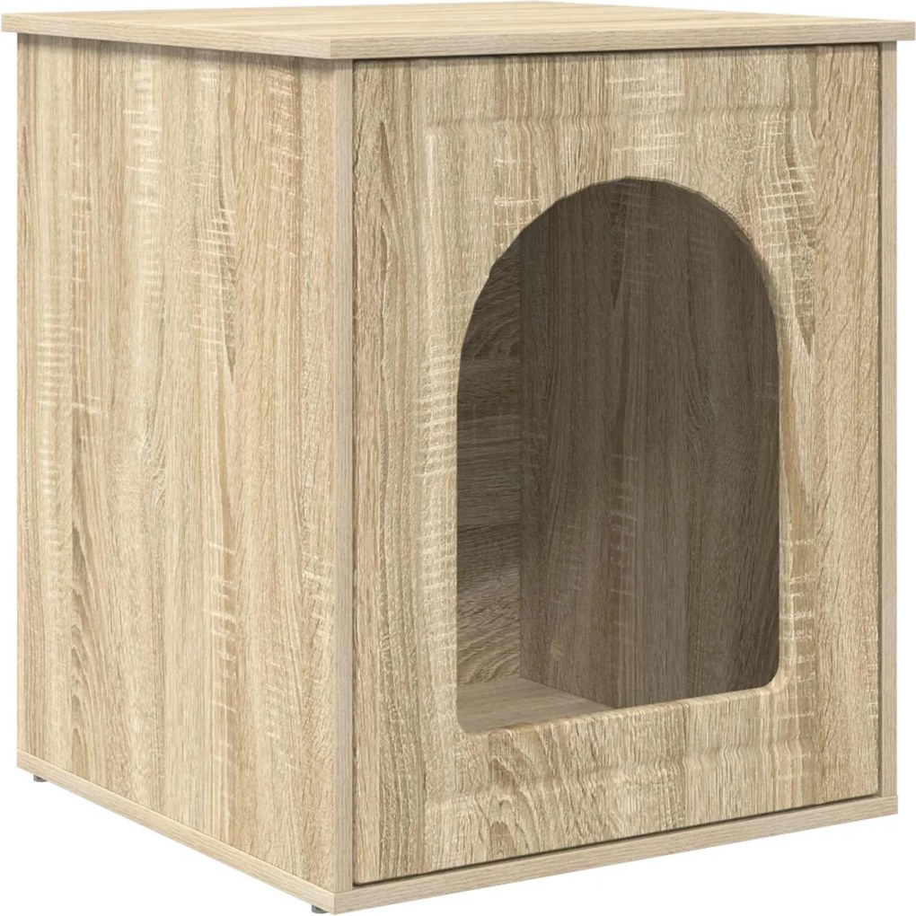 vidaXL Macska Ház Sonoma 53 x 52 x 62 cm Faanyag