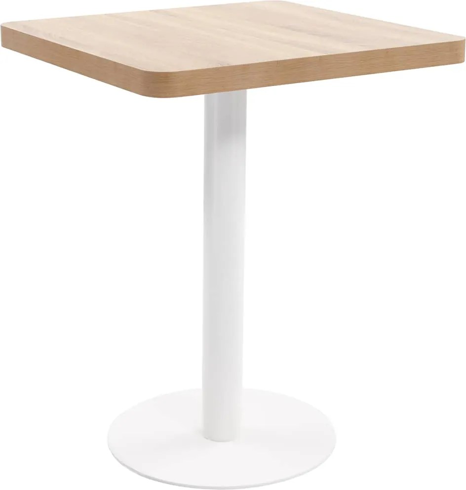 vidaXL világosbarna MDF bisztróasztal 60 x 60 cm
