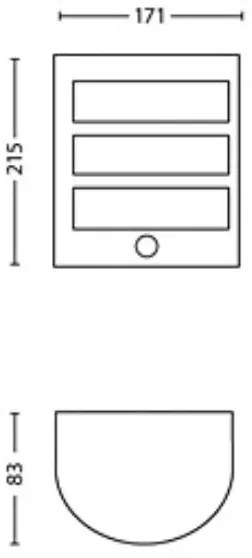 Philips - LED Kültéri fali lámpa érzékelővel PYTHON LED/3,8W/230V IP44