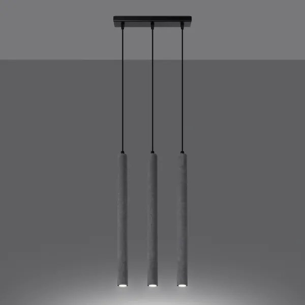 Sollux SL.1272 - Csillár zsinóron PASTELO 3xG9/8W/230V beton