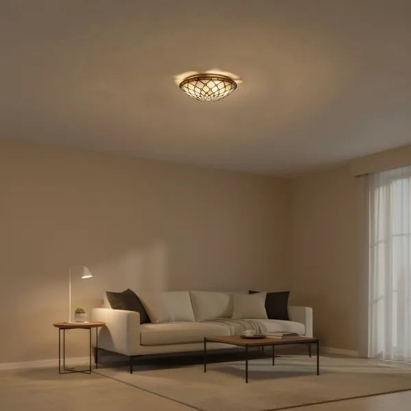 BRILAGI - Tiffany stílusú ólomüveg mennyezeti lámpa IVORY 2xE27/60W/230V átm. 40 cm
