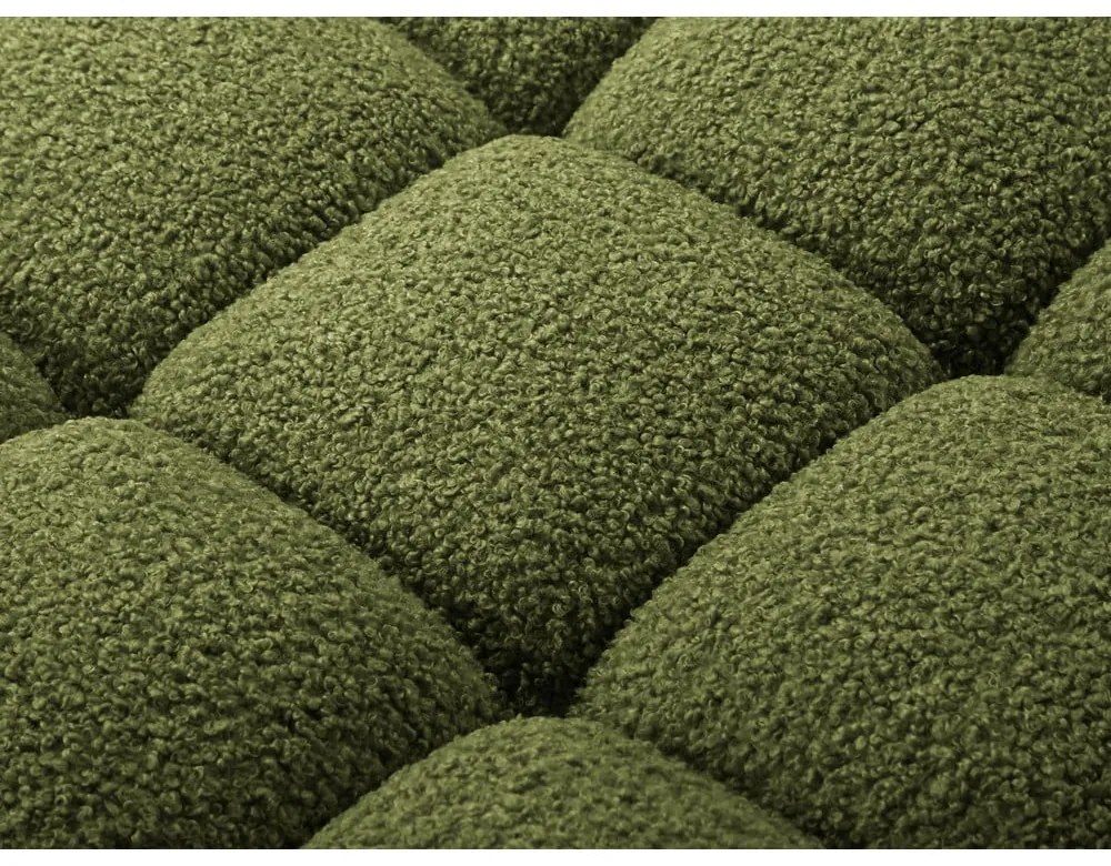 Zöld buklé moduláris kanapé 288 cm Bellis – Micadoni