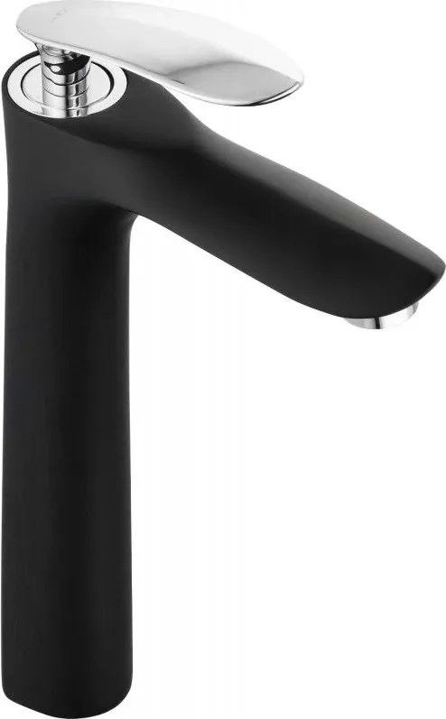 Mexen Lily magas mosdócsaptelep, fekete/króm - 73610-17