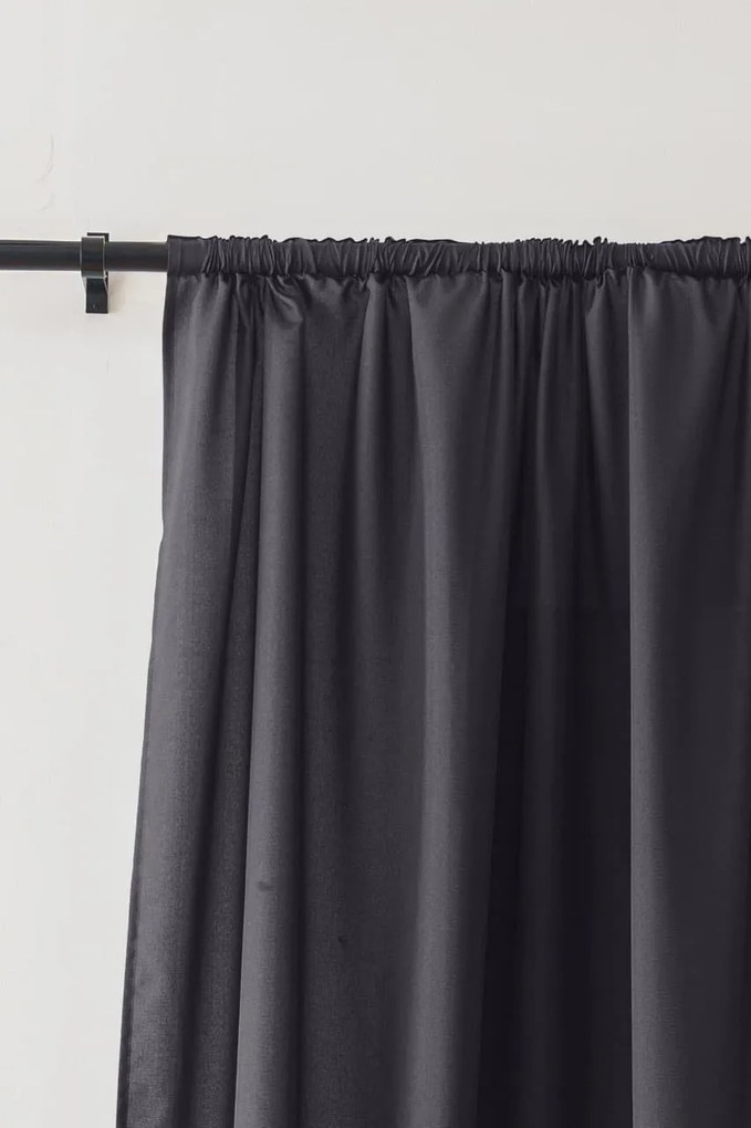 Függöny OXFORD LIGHT 140x250 cm, sötétszürke Felfüggesztés: Hullámos sínszalag