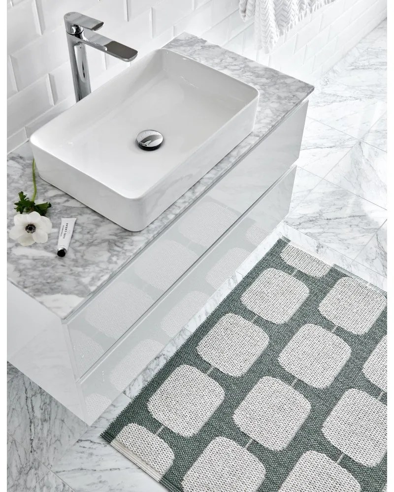 Zöld-krémszínű kültéri-beltéri futószőnyeg 70x300 cm Sten Army – Pappelina