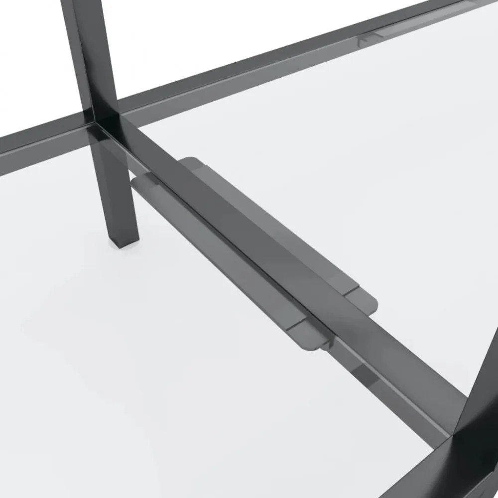 vidaXL átlátszó edzett üveg tálalóasztal 140 x 35 x 75,5 cm