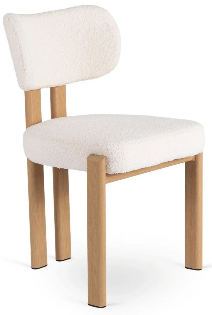 Étkezőszék GRENADA krémszínű/tölgy lábakkal