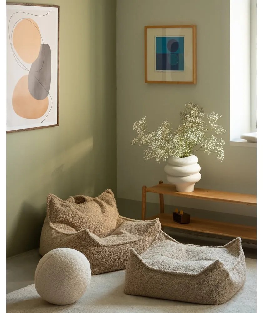 Világosbarna buklé gyerek babzsákfotel Chair – Wigiwama