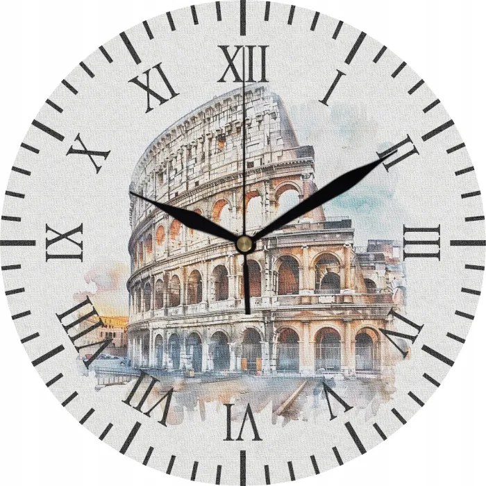 Dekoratív falióra Róma Colosseum vászon hatású 35 cm