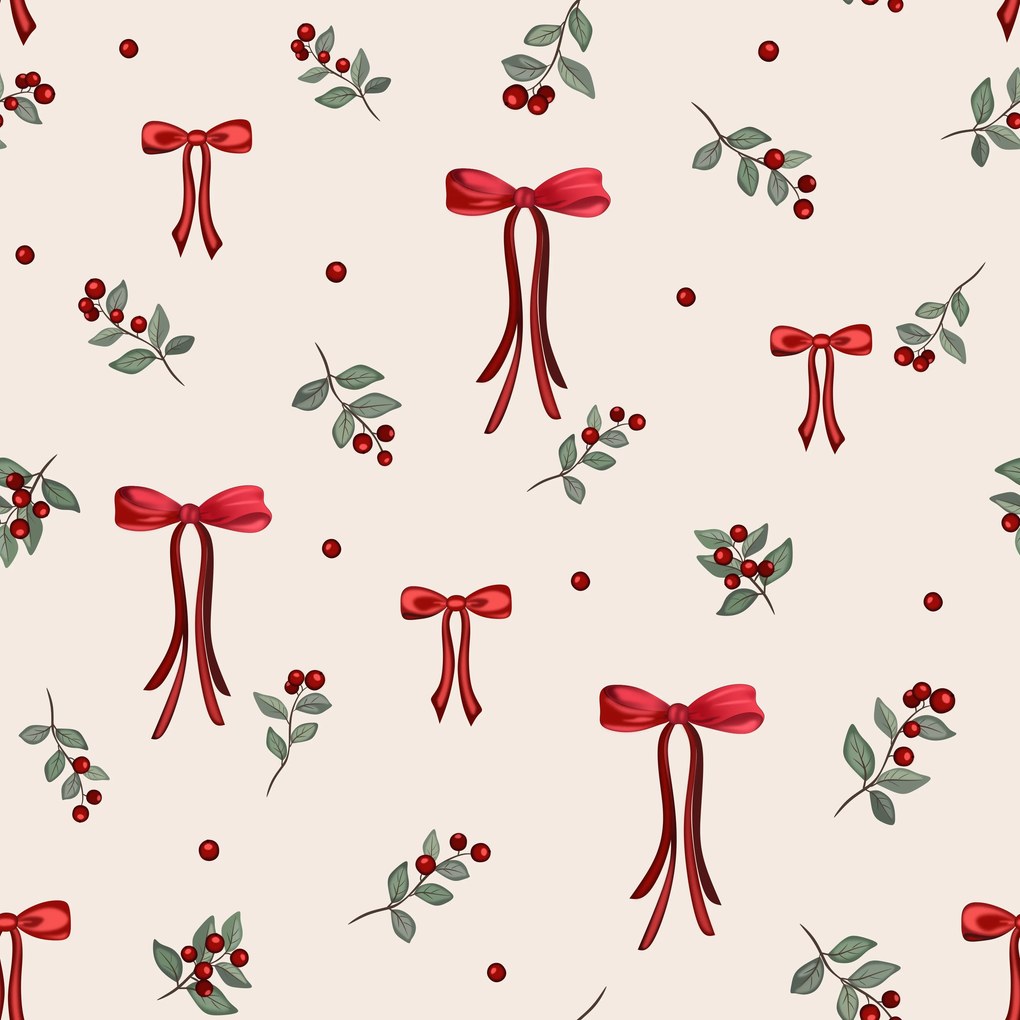 Poliészter-pamut párnahuzat HOLLY BOWS POLY 50x70 cm, színes
