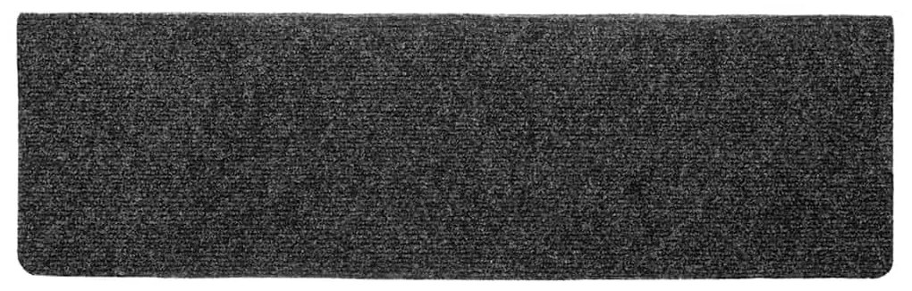 20 db öntapadós lépcsőszőnyeg, szürke, téglalap alakú széllel, 65 x 21 x 4 cm