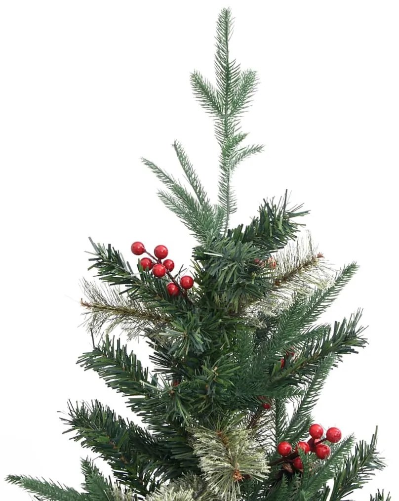Zöld karácsonyfa fenyőtobozokkal 225 cm