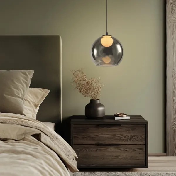 BRIN kábeles csillár 1xG9/15W/230V, füstös fekete