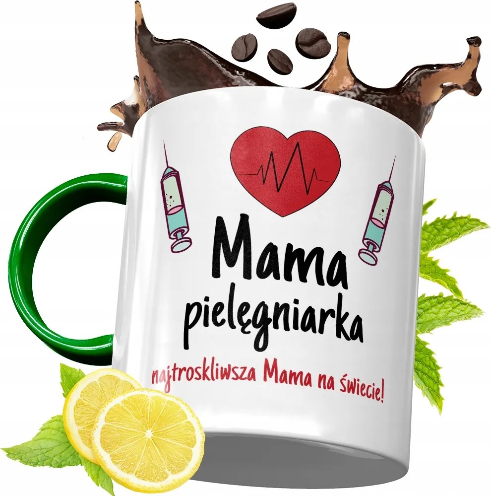 Zöld Bögre Anyukáknak Születésnapi Ajándék fényképes nyomtatással